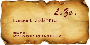 Lampert Zsófia névjegykártya
