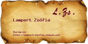 Lampert Zsófia névjegykártya